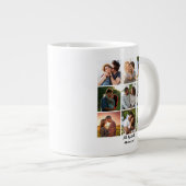 パーソナライズされた9カップル用フォトコラージュテンプレート ジャンボコーヒーマグカップ (正面右)
