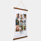 パーソナライズされた9カップル用フォトコラージュテンプレート 吊り下げ型タペストリー (傾斜あり)