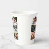 パーソナライズされた9カップル用フォトコラージュテンプレート 紙コップ (右)