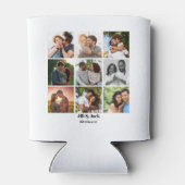 パーソナライズされた9カップル用フォトコラージュテンプレート 缶クーラー (裏面)