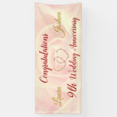 パーソナライズされた9結婚周年記念バナー 横断幕 (縦)