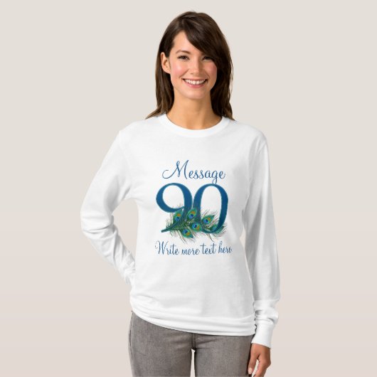 パーソナライズされた90級生90周年 Tシャツ (正面フル)