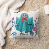パーソナライズされた&おもしろいデコール – かわいい不気味幽霊 クッション (ブランケット)