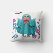 パーソナライズされた&おもしろいデコール – かわいい不気味幽霊 クッション (正面)