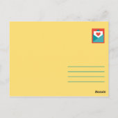 パーソナライズされた – かわいいイラストレーション日付を保存 ポストカード (裏面)