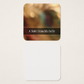 パーソナライズされた、ぼやけ抽象芸術写真メッセージのメモ (正面&裏面)