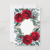 [パーソナライズされた]エレガントバラ結婚式招待状 招待状 (裏面)