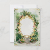 [パーソナライズされた]エレガントモダン庭園の結婚式 招待状 (裏面)