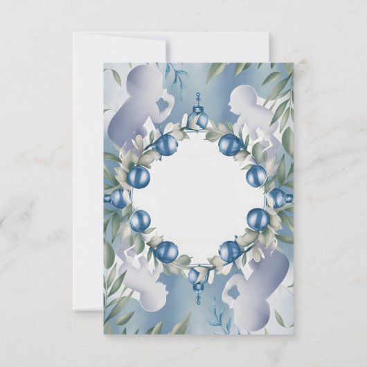 [パーソナライズされた]エレガント男の赤ちゃんシャワー招待状 招待状 (裏面)