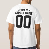 パーソナライズされた&カスタムスポーツチームジャージーTシャツ Tシャツ (裏面)