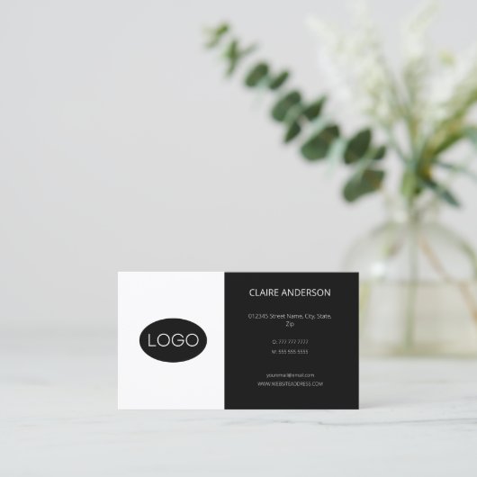 パーソナライズされた、カスタムロゴ 名刺 (スタンド正面)