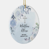 パーソナライズされた《キリスト教》洗礼式や命名式バプテスマオーナメント セラミックオーナメント (右)