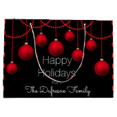 パーソナライズされた&クエレガントリスマス ラージペーパーバッグ (裏面)