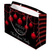 パーソナライズされた&クエレガントリスマス ラージペーパーバッグ (裏面アングル)