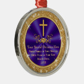 パーソナライズされた、クリスチャンオーナメントの大事な行事 メタルオーナメント (右)