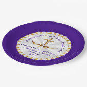 パーソナライズされた，クリスチャン紙プレート，任意の大事な行事 ペーパープレート (アングル)