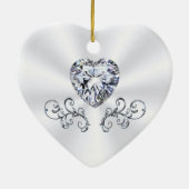 パーソナライズされた,クリスマスオーナメント結婚式の引き出物 セラミックオーナメント (裏面)