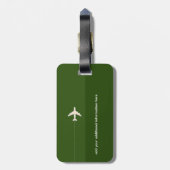 パーソナライズされた&グエレガントリーン荷物タグ ラゲッジタグ (裏面縦)