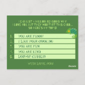 パーソナライズされた – グリーンカメレオンつながり ポストカード (裏面)