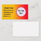 パーソナライズされた コーリングカード (正面/裏面)