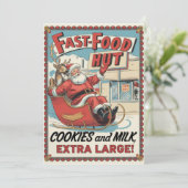 パーソナライズされた コokies ミルク おもしろい ビンテージ シーズンカード (スタンド正面)