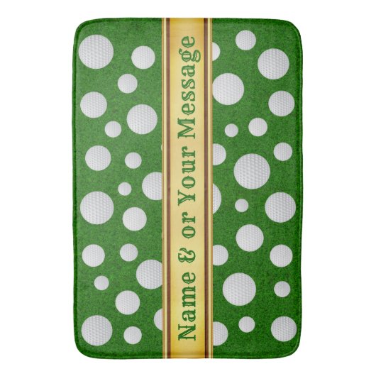 パーソナライズされた，ゴルフをテーマにした浴室，ゴルフ バスマット (正面縦)