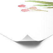 パーソナライズされた「シャーロット」水彩スカンク&フラワー ポスター (コーナー)