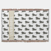 パーソナライズされた シュナウザー(ブラック) スローブランケット (正面)