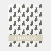 パーソナライズされた シュナウザー(ブラック) フリースブランケット (正面)