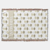 パーソナライズされた シー・ズー(ブロンド タン ゴールデン) タン スローブランケット (正面)