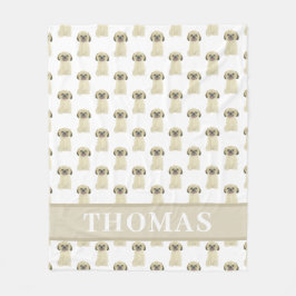 パーソナライズされた シー・ズー（ブロンド タン ゴールデン） タン フリースブランケット