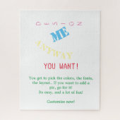 パーソナライズされた ジグソーパズル (縦)