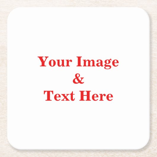 パーソナライズされた スクエアペーパーコースター (正面)