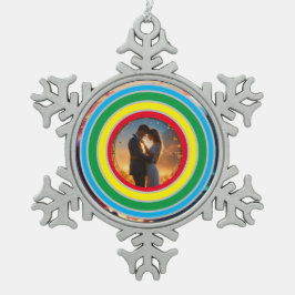 パーソナライズされた スノーフレークピューターオーナメント