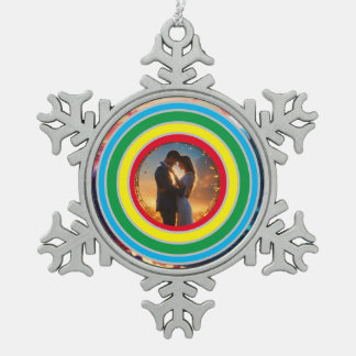 パーソナライズされた スノーフレークピューターオーナメント