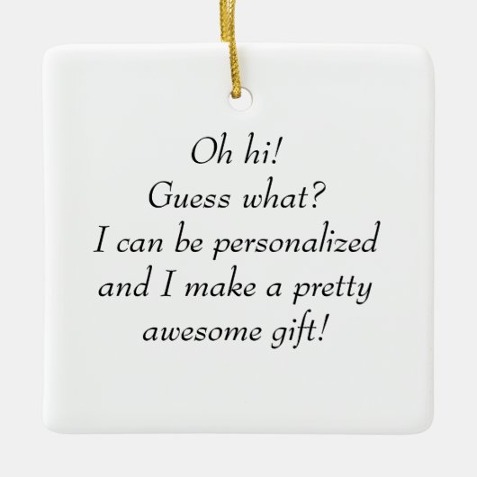 パーソナライズされた セラミックオーナメント (正面)