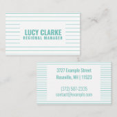 パーソナライズされた「ターコイズストリップ」（アメリカ） 名刺 (正面/裏面)