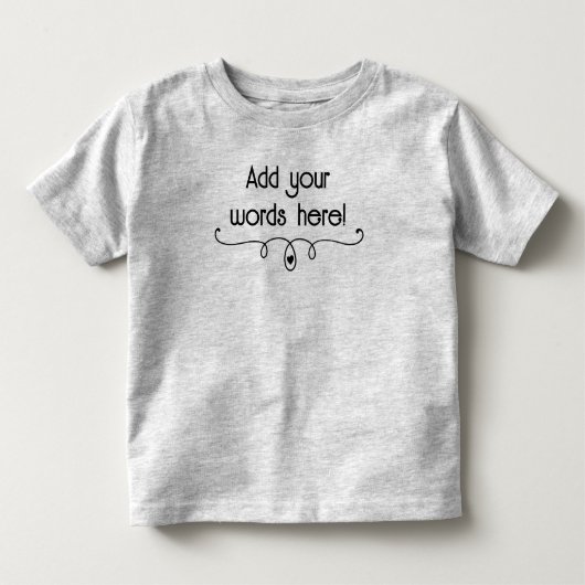 パーソナライズされた トドラーTシャツ (正面)