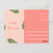 パーソナライズされた – トロピカル ポストカード (裏面)