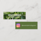 パーソナライズされた「バー葉ダント」 スキニー名刺 (正面/裏面)