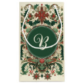 パーソナライズされた/ビクトリアン/ヴィンテージクラシッククリスマス スモールペーパーバッグ (裏面)