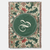 パーソナライズされた/ビクトリアン/ヴィンテージクラシッククリスマス スローブランケット (正面縦)