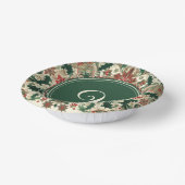 パーソナライズされた/ビクトリアン/ヴィンテージクラシッククリスマス ペーパーボウル (傾斜あり)