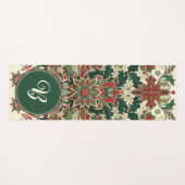 パーソナライズされた/ビクトリアン/ヴィンテージクラシッククリスマス ヨガマット (正面(横))