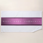 パーソナライズされた,ビーチタオルフェスティバル，モノクロ， ビーチタオル (正面)