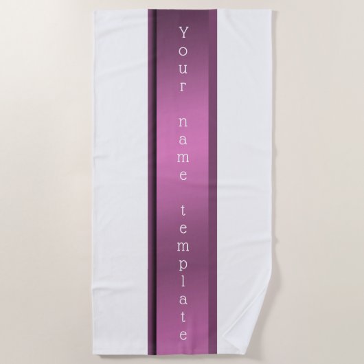 パーソナライズされた,ビーチタオルフェスティバル，モノクロ， ビーチタオル (正面)