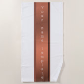 パーソナライズされた,ビーチタオルフェスティバル,モノクロ, ビーチタオル (正面)