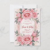 [パーソナライズされた]ピエレガントンク結婚式招待状 招待状 (正面)