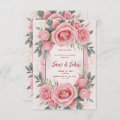 [パーソナライズされた]ピエレガントンク結婚式招待状 招待状 (正面/裏面)