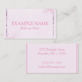 パーソナライズされた「ピンクの葉」(アメリカ) 名刺 (正面/裏面)